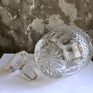 Cristallerie de Vonêche (Val Saint Lambert), carafe à vin en cristal taillé, fin 19ème