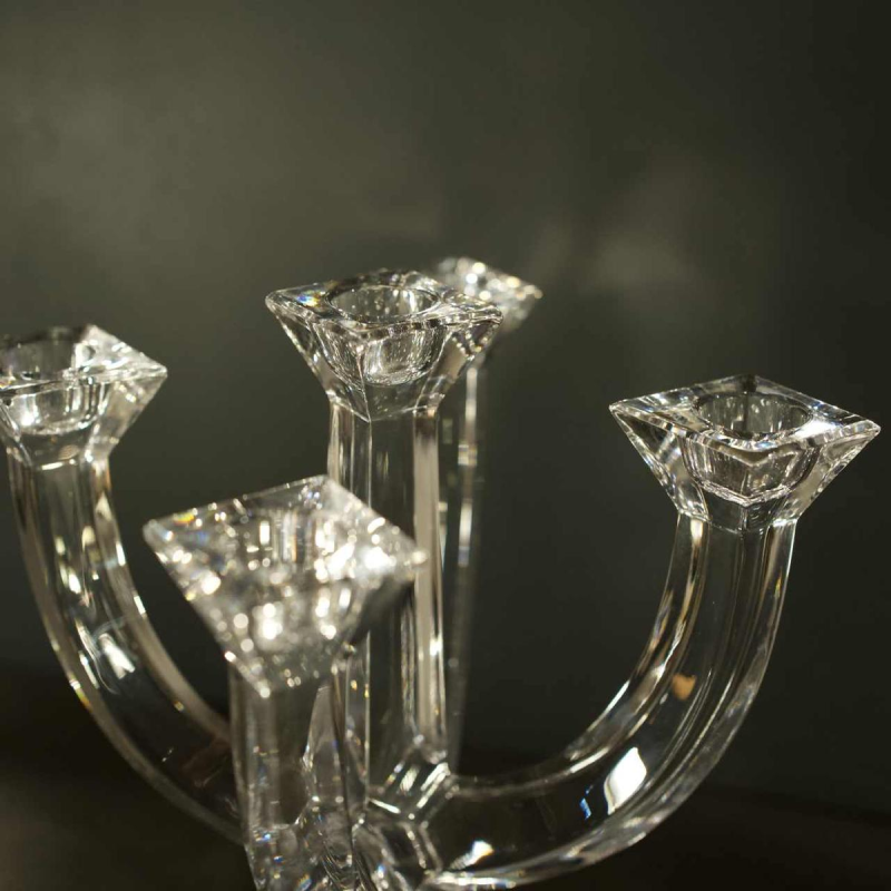Pair of crystal candelabras, ca 1960