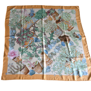 Hermès Paris voor Valérie Dawlat, zijden vierkant geheime tuin