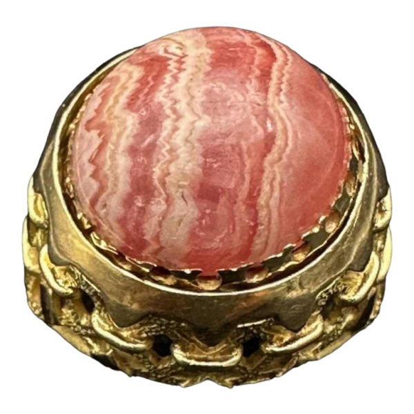 Rotating System Ring Set With Rhodochrosite