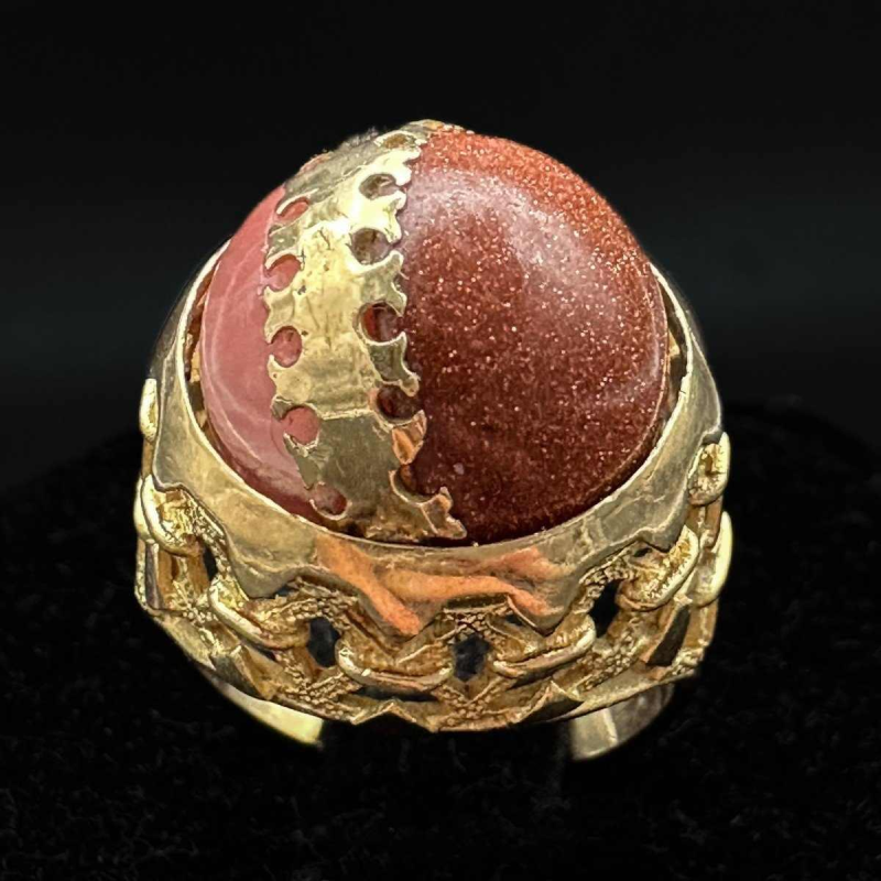 Rotating System Ring Set With Rhodochrosite