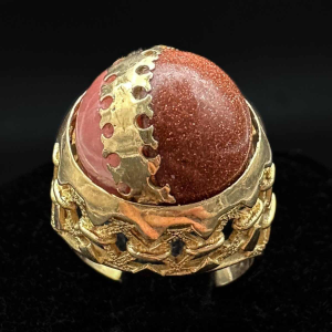 Rotating System Ring Set With Rhodochrosite
