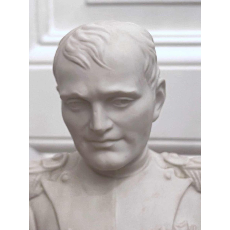 Napoleon Bonaparte, wit biscuit porseleinen beeldje, 20e eeuw