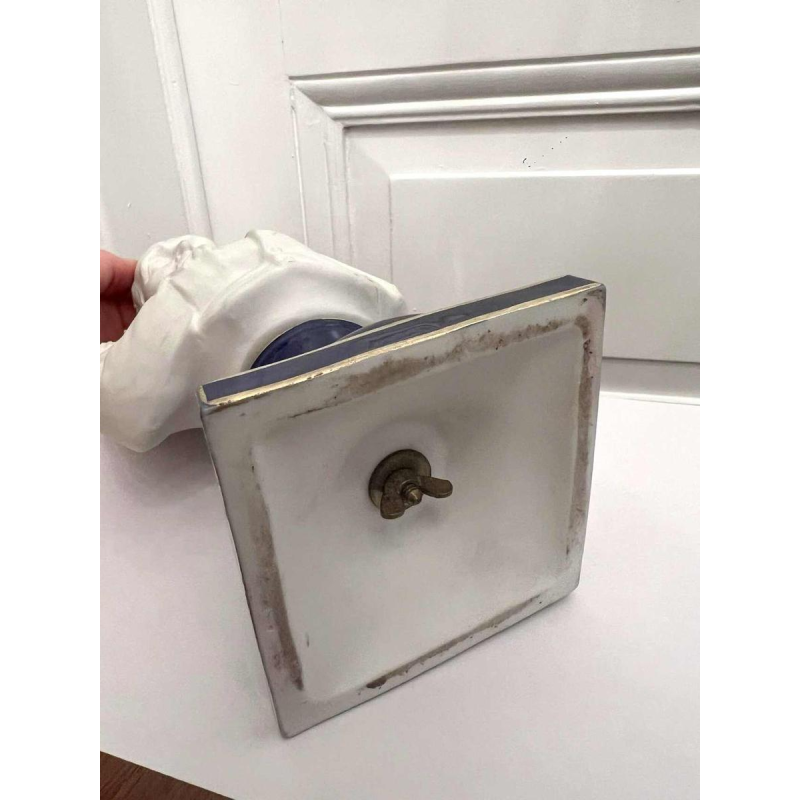 Napoleon Bonaparte, white biscuit porcelain statuette, 20th century