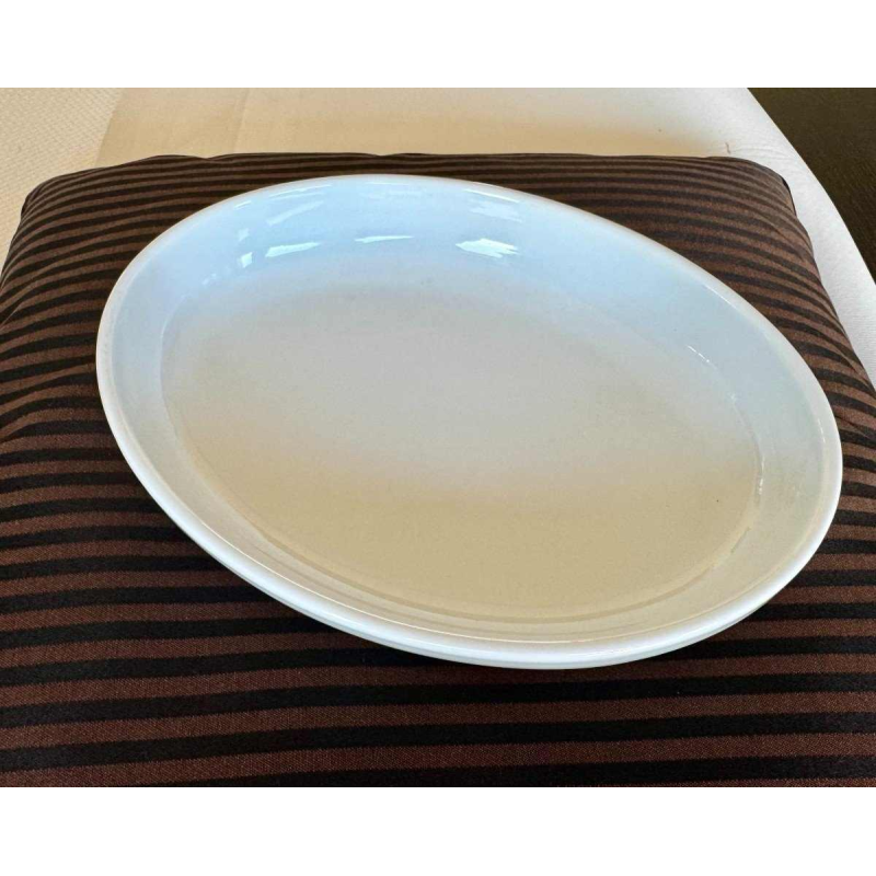 CESA collection GORDON, plat à risotto en argent 800 avec poignées en ivoire