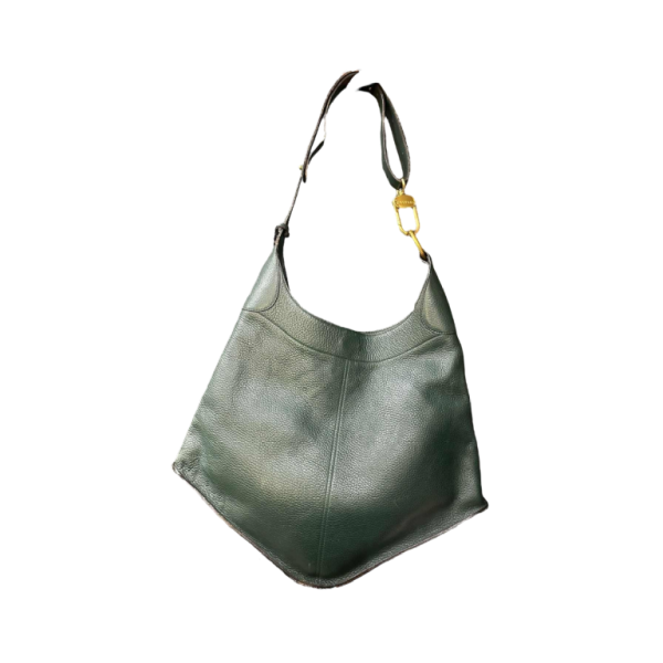Delvaux, Satan bag in bottle-green grained leather