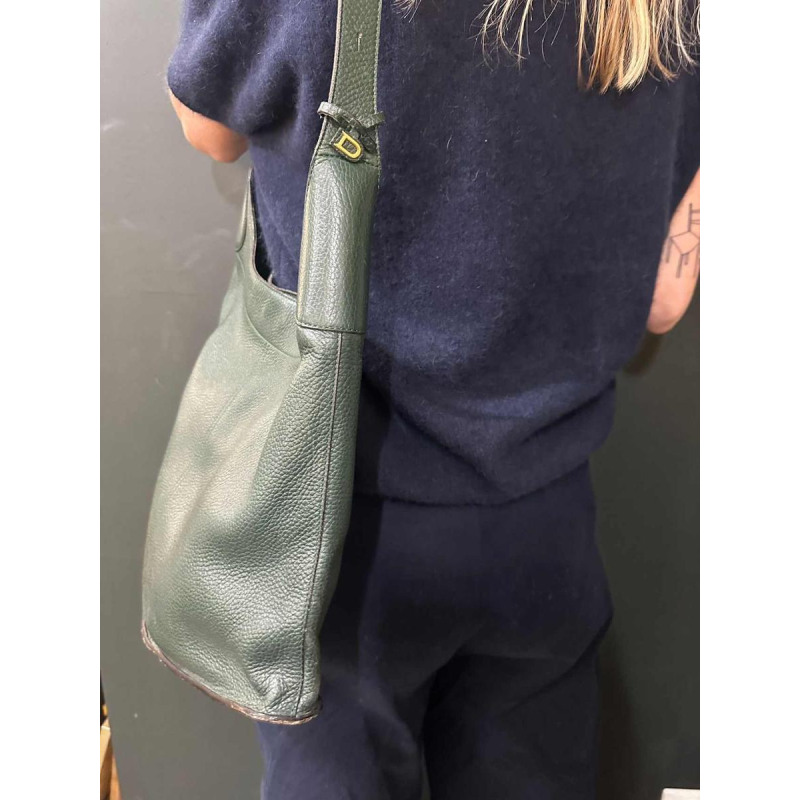 Delvaux, sac "Satan" cuir grainé vert bouteille