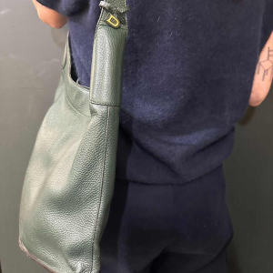 Delvaux, sac "Satan" cuir grainé vert bouteille
