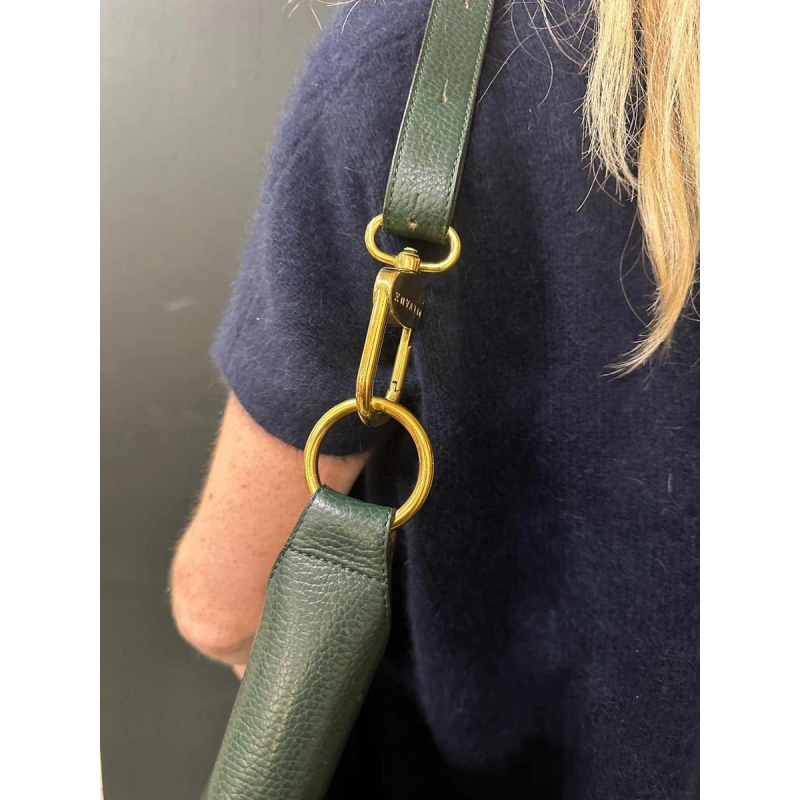 Delvaux, sac "Satan" cuir grainé vert bouteille