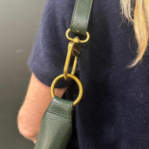 Delvaux, sac "Satan" cuir grainé vert bouteille