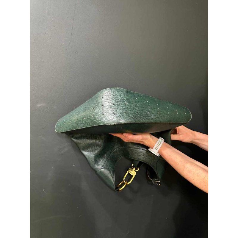 Delvaux, Satan bag in bottle-green grained leather