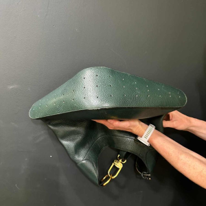 Delvaux, sac "Satan" cuir grainé vert bouteille