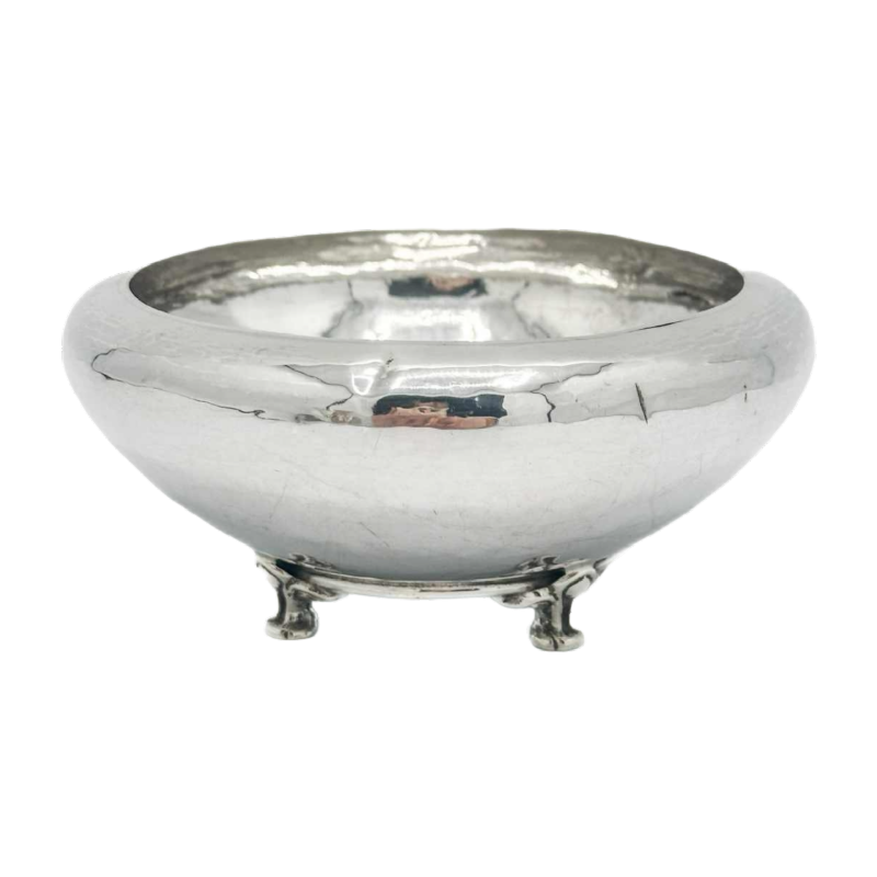 Omar Ramsden 1923 , Coupe En Argent Martelé Par L'orfèvrerie Art And Craft
