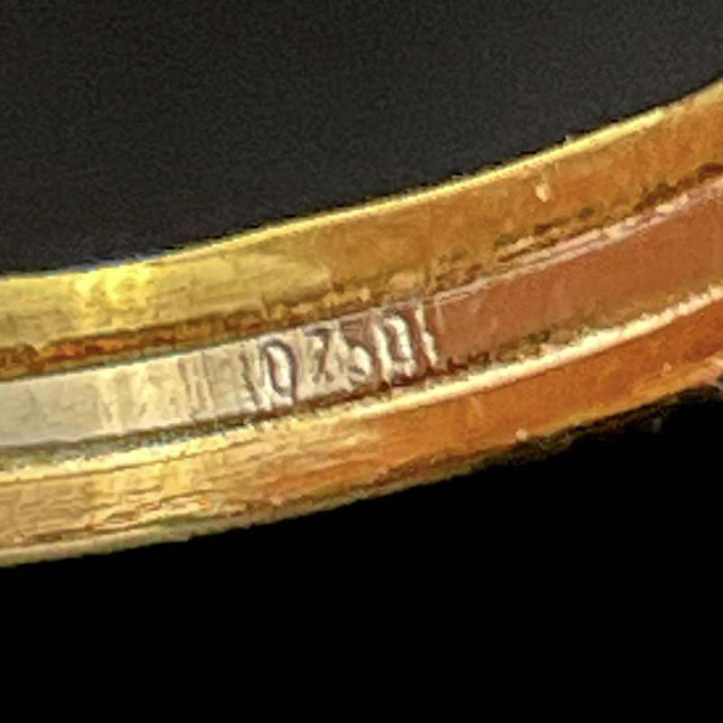 Marquise geslepen saffier en diamanten solitaire ring