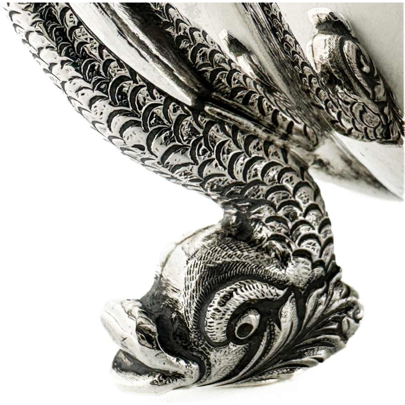 Paire de grandes coquilles argent 1 titre. 916/1000