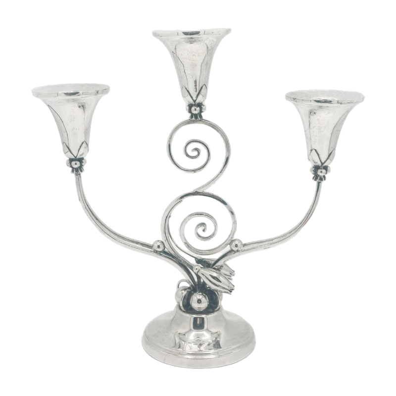 Candélabres Centre De Table En Argent Massif Sterling. Modèle Inspiration Scandi