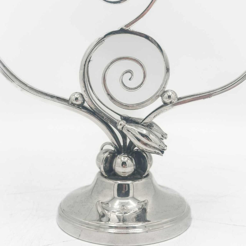 Centerpiece Candelabra In Sterling Silver. Scandi Inspired Model