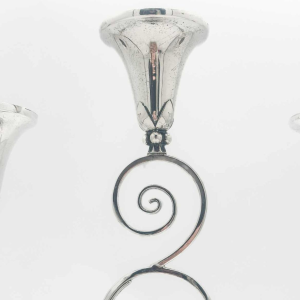 Middelpuntkandelaar in sterling zilver. Scandi-geïnspireerd model