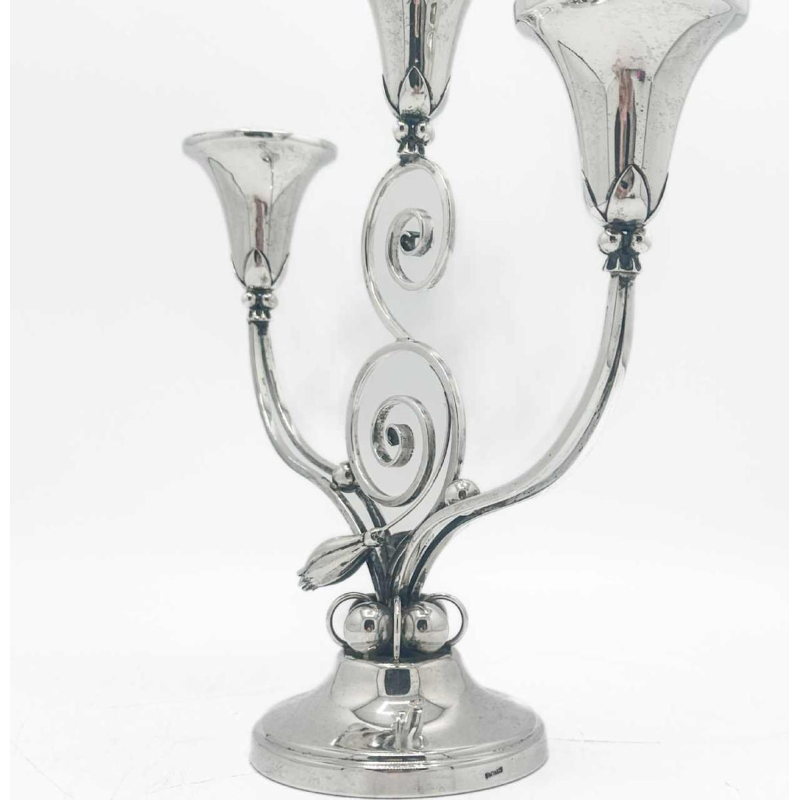 Candélabres Centre De Table En Argent Massif Sterling. Modèle Inspiration Scandi