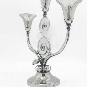 Middelpuntkandelaar in sterling zilver. Scandi-geïnspireerd model