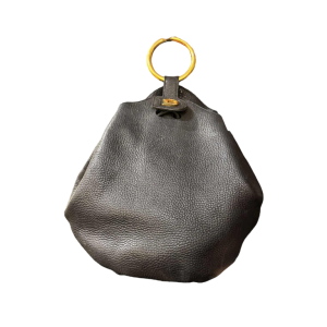 Rose des Vents" Delvaux bag grained black leather