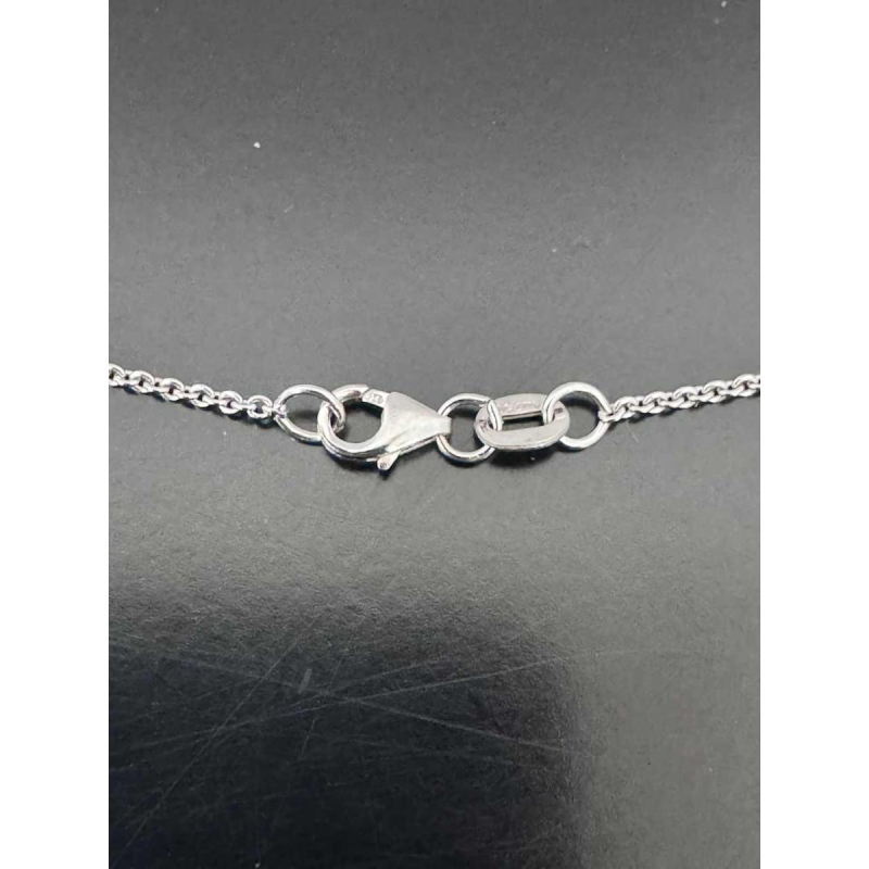 Heart' pendant in white gold, yellow sapphire, diamonds and 'baguette' diamonds