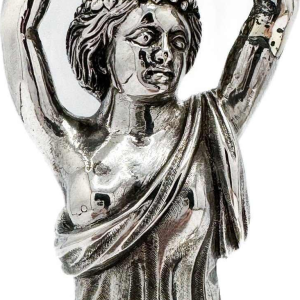 Nuremberg 1780 pair of caryatid torches, solid silver