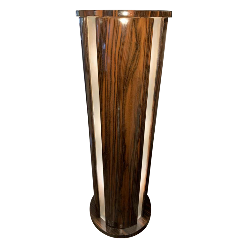 DE COENE FRERES, Colonne Lumineuse Art Déco, Ebène de Macassar, 1925