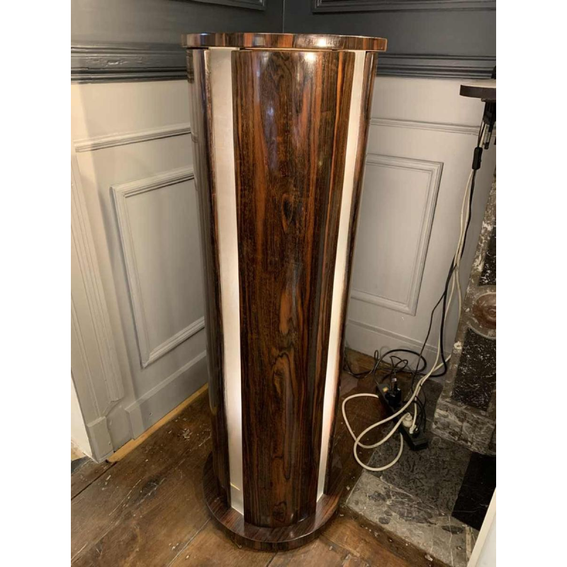 DE COENE FRERES, Art Deco Light Column, Macassar Ebony, 1925