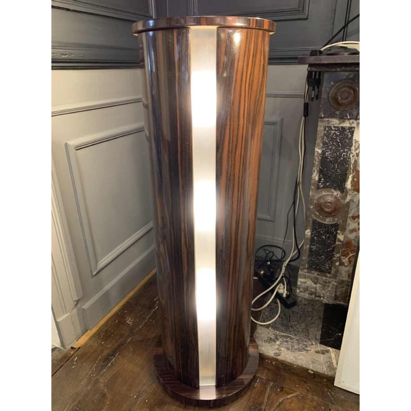 DE COENE FRERES, Colonne Lumineuse Art Déco, Ebène de Macassar, 1925