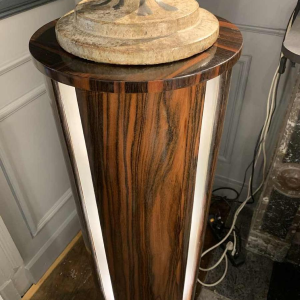 DE COENE FRERES, Colonne Lumineuse Art Déco, Ebène de Macassar, 1925