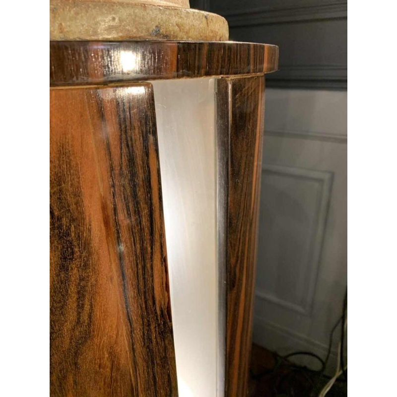 DE COENE FRERES, Art Deco Light Column, Macassar Ebony, 1925