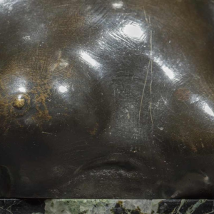 "Buste de jonge vrouw" in brons door JEF LAMBEAUX (1852-1908):