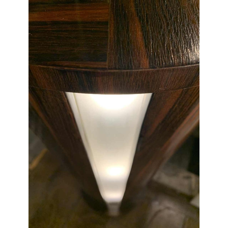 DE COENE FRERES, Art Deco Lichte Kolom, Macassar Ebbenhout, 1925