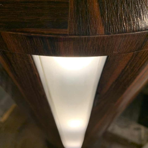 DE COENE FRERES, Art Deco Light Column, Macassar Ebony, 1925