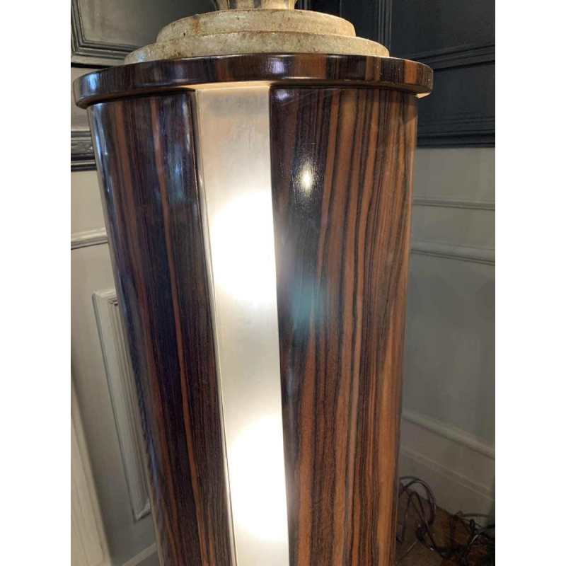 DE COENE FRERES, Art Deco Light Column, Macassar Ebony, 1925