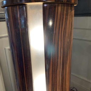 DE COENE FRERES, Colonne Lumineuse Art Déco, Ebène de Macassar, 1925