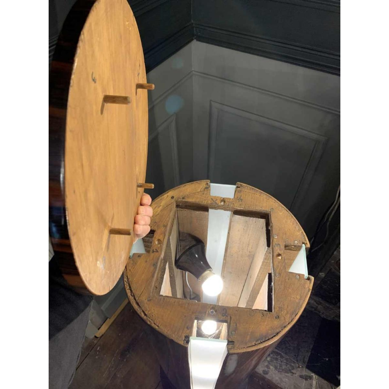 DE COENE FRERES, Art Deco Lichte Kolom, Macassar Ebbenhout, 1925