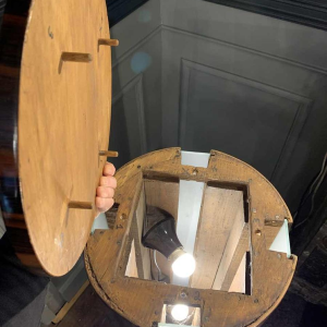 DE COENE FRERES, Art Deco Light Column, Macassar Ebony, 1925