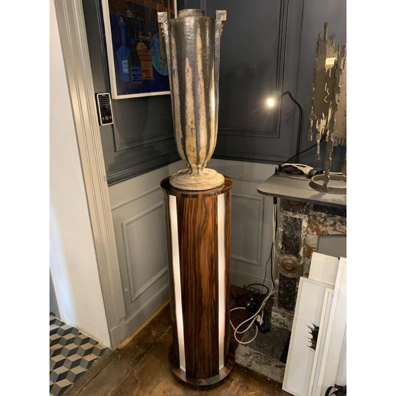 DE COENE FRERES, Art Deco Lichte Kolom, Macassar Ebbenhout, 1925