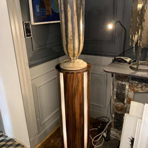 DE COENE FRERES, Art Deco Light Column, Macassar Ebony, 1925