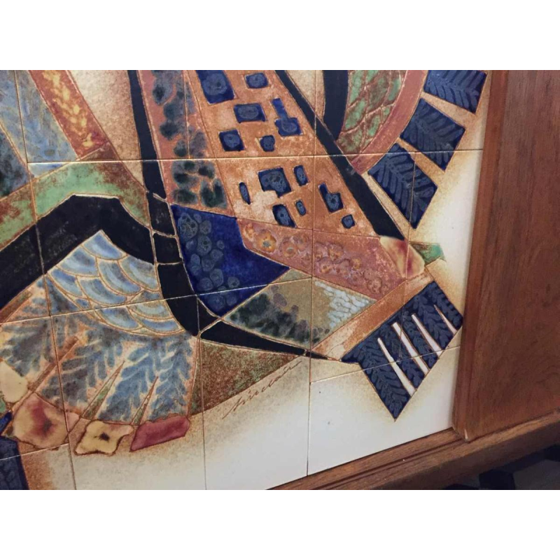 ALFRED HENDRICKX for BELFORM - Rosewood Sideboard and ceramic door, ca 1950