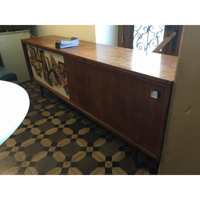 ALFRED HENDRICKX for BELFORM - Rosewood Sideboard and ceramic door, ca 1950