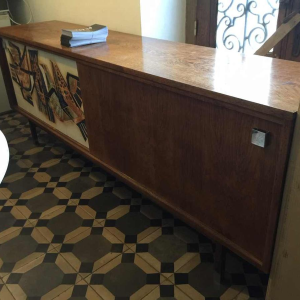 ALFRED HENDRICKX voor BELFORM - Dressoir, palissander en keramiek, ca 1950