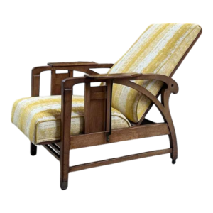 Gustave Serrurier-Bovy, Art Nouveau modular armchair, oak wood, fabric and brass, ca 1900