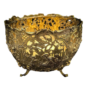 Centre de table en argent vermeil 800/1000, Allemagne 19ème siècle