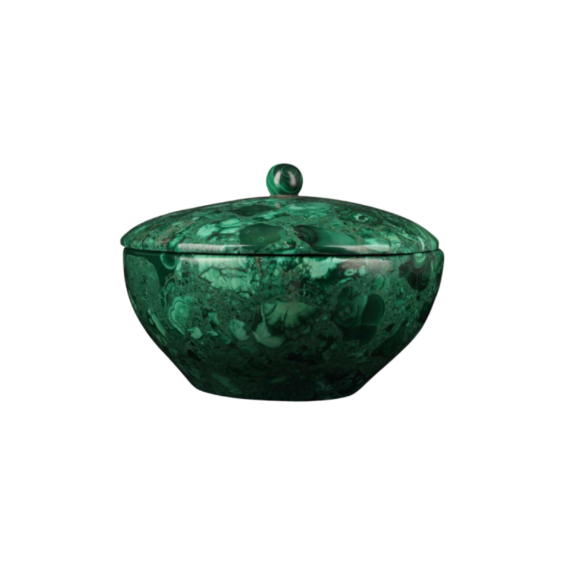 Bonbonnière couverte en malachite