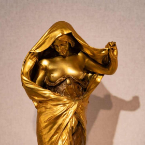 Louis-Ernest Barrias "La Nature se dÃ©voilant devant la scienceÂ, sculpture en bronze, XIXe s