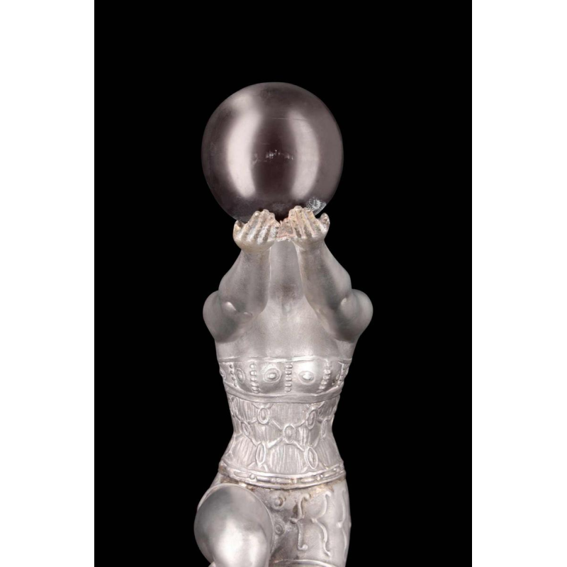 Enrique MOLINS-BALLESTE, baldanser, Art Deco sculptuur van verzilverd metaal, begin 20ste eeuw