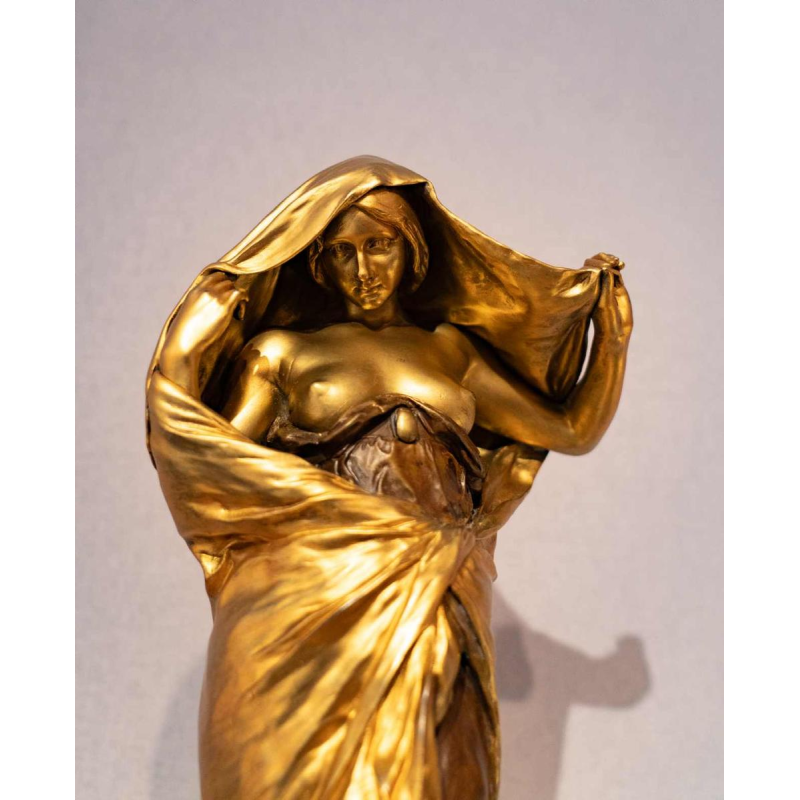 Louis-Ernest Barrias "La Nature se dÃ©voilant devant la scienceÂ, sculpture en bronze, XIXe s